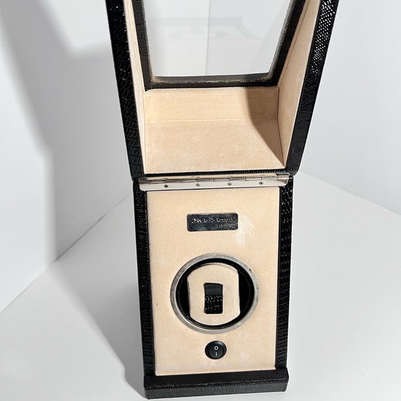 Renzo Romagnoli Black Crocco Leather Single Watch Wander Box RENZBO-045 - Picture 8 of 16